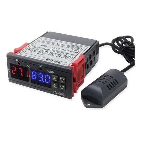 Controlador de Temperatura e Umidade STC-3028 110/220V
