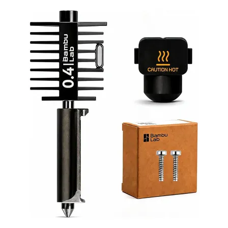Hotend Bambu Lab A1 Original 0.4mm Aço Endurecido + Capinha