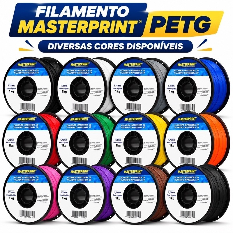 Filamento PETG Masterprint para Impressora 3D 1Kg 1,75mm