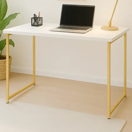 Escrivaninha Industrial 90cm Mesa Estudo Aparador  Aço Mdf