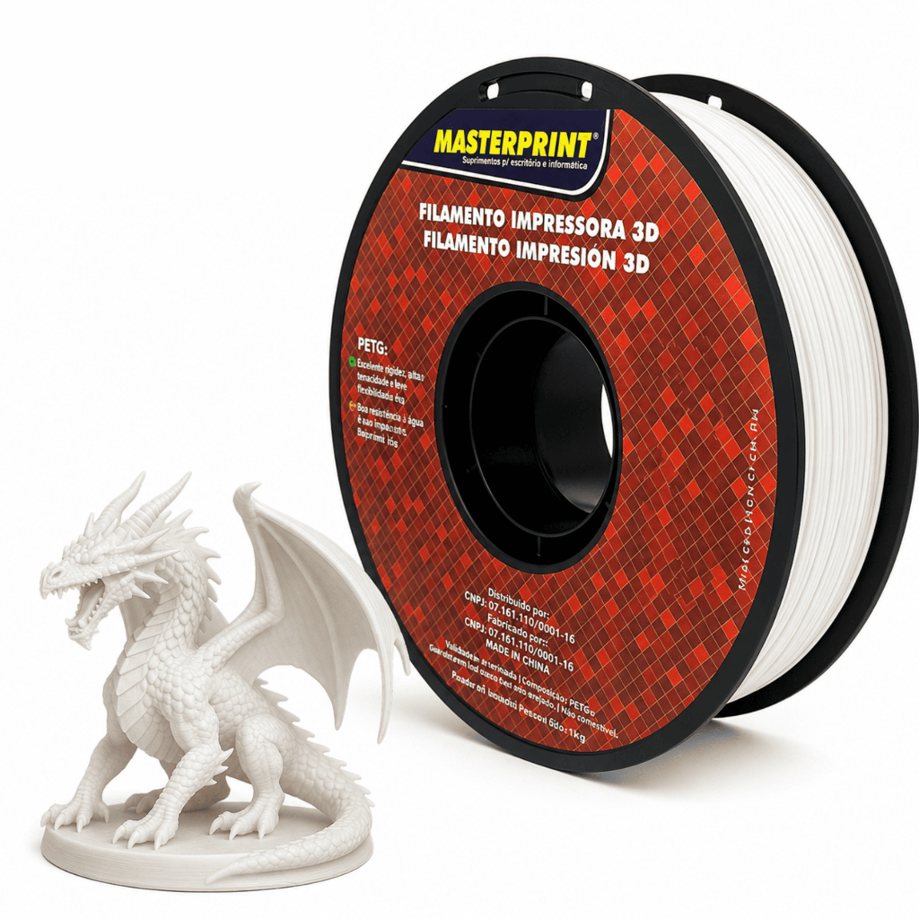 Filamento PETG/PLA MasterPrint Premium 1KG Impressora 3D Várias Cores
