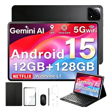 Tablet 10.1 128gb 12gb Ram Kit Capa E Teclado Promoção Gris