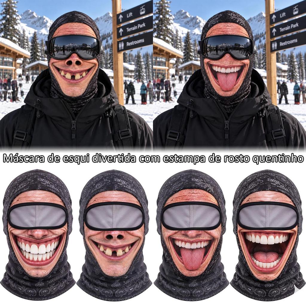 Máscara Facial De Esqui À Prova De Vento Quente Elástico Ajuste Pescoço Gaiter Cosplay Capa Para Adultos Mulheres Entusi