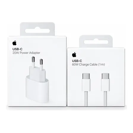 Carregador Apple Original Usb-c Para iPhone 15 16 17 18 Branco