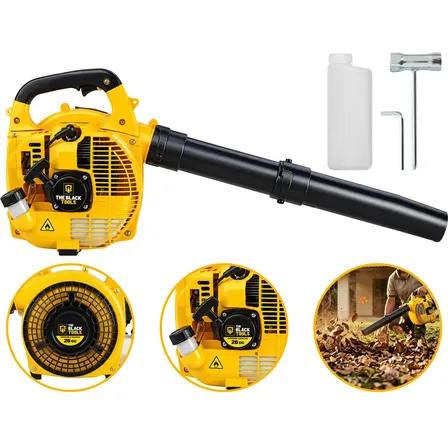 Soprador de Folhas Lateral TBNT10 2T 26cc 0,90Hp The Black Tools Cor Amarelo Profissional a Gasolina 2 Tempos