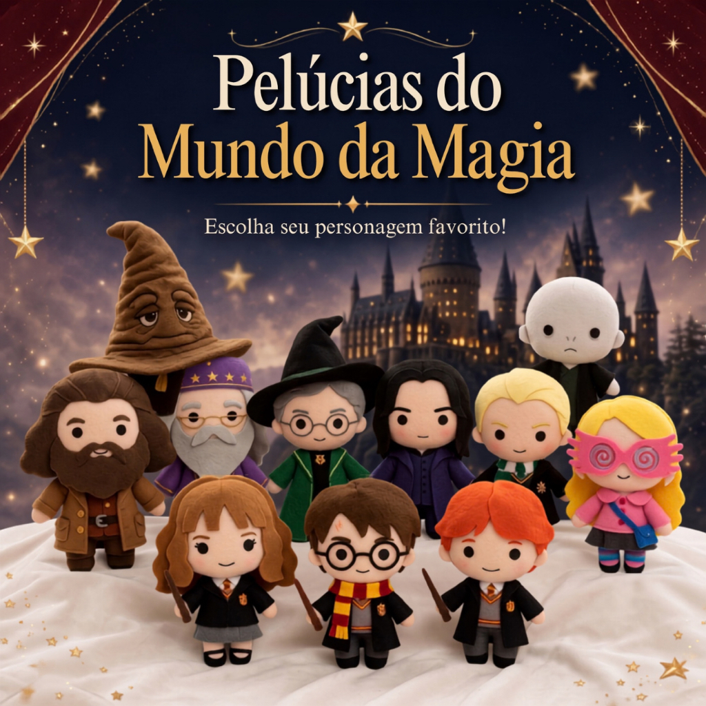 Pelúcia Harry Potter 20cm - Boneco Macio para Presente e Decoração