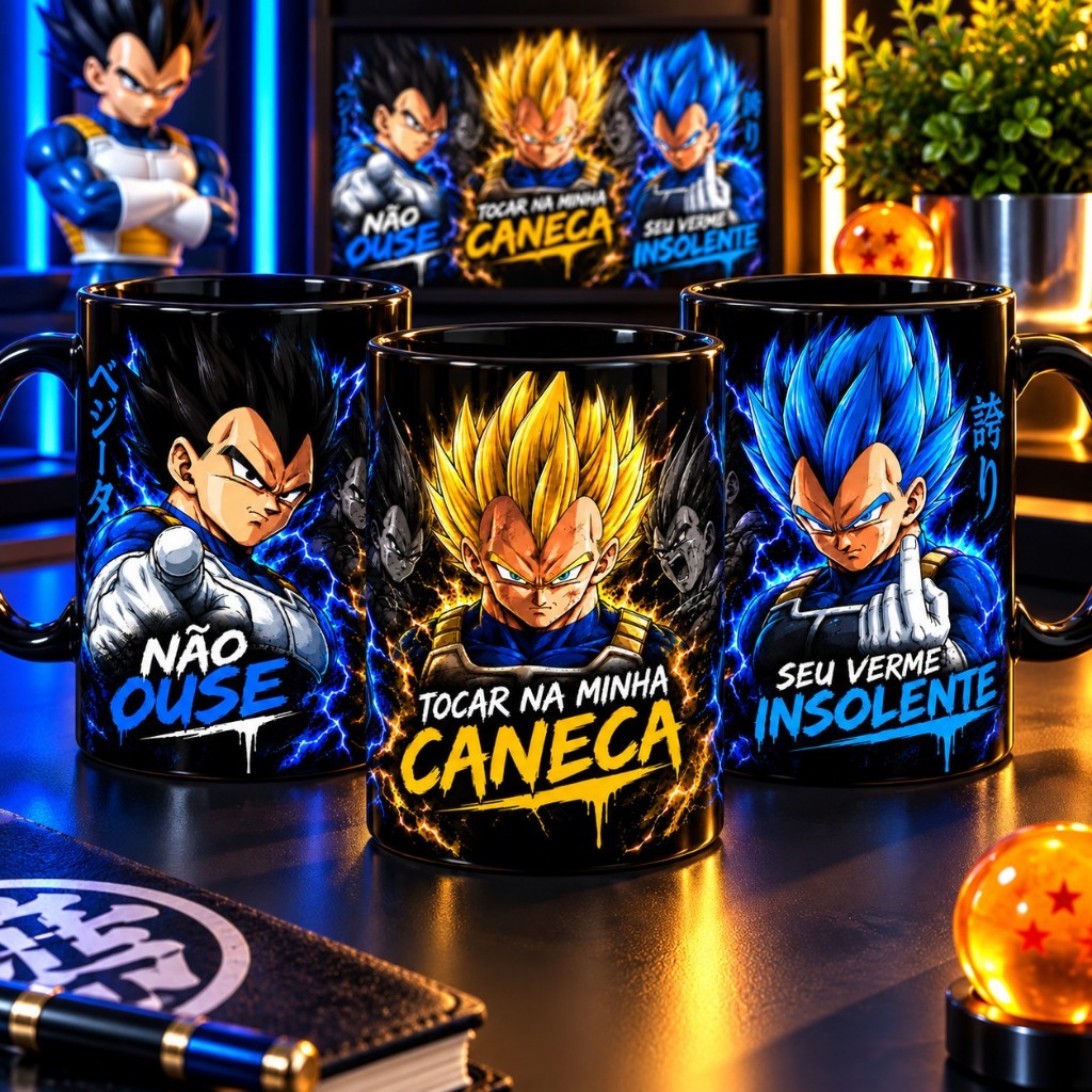 Caneca Vegeta Dragon Ball Nao Ouse Tocar Na Minha Caneca Novidade Top