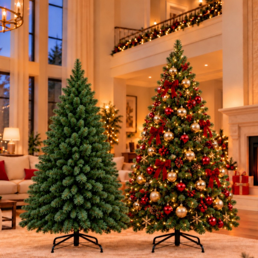 Árvore de Natal Luxo 1,50 1,80 2,10m Decoração Natalina Pinheiro Tradicional