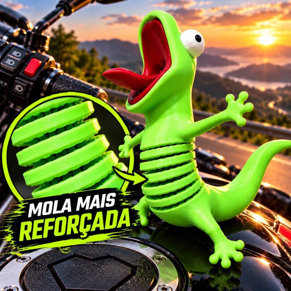 Lagarto Maluco Mola Mais Reforçada Resistente Lagartixo Moto