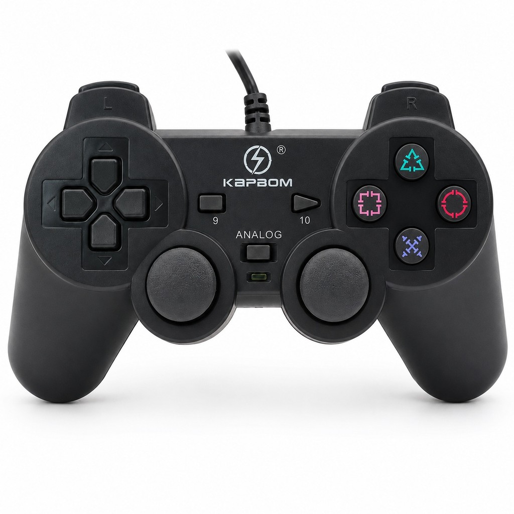 Kit 2 Controles USB Kapbom Joystick para PC/Notebook/Jogos Retrô