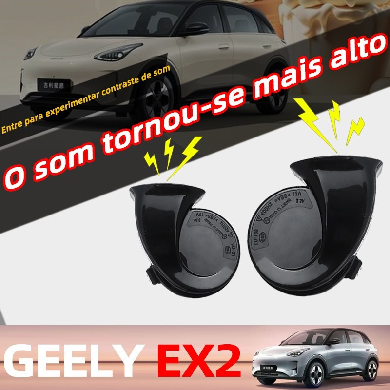 Buzina automotiva para Geely EX2, alto-falante de buzina tipo caracol com som grave potente YHXC