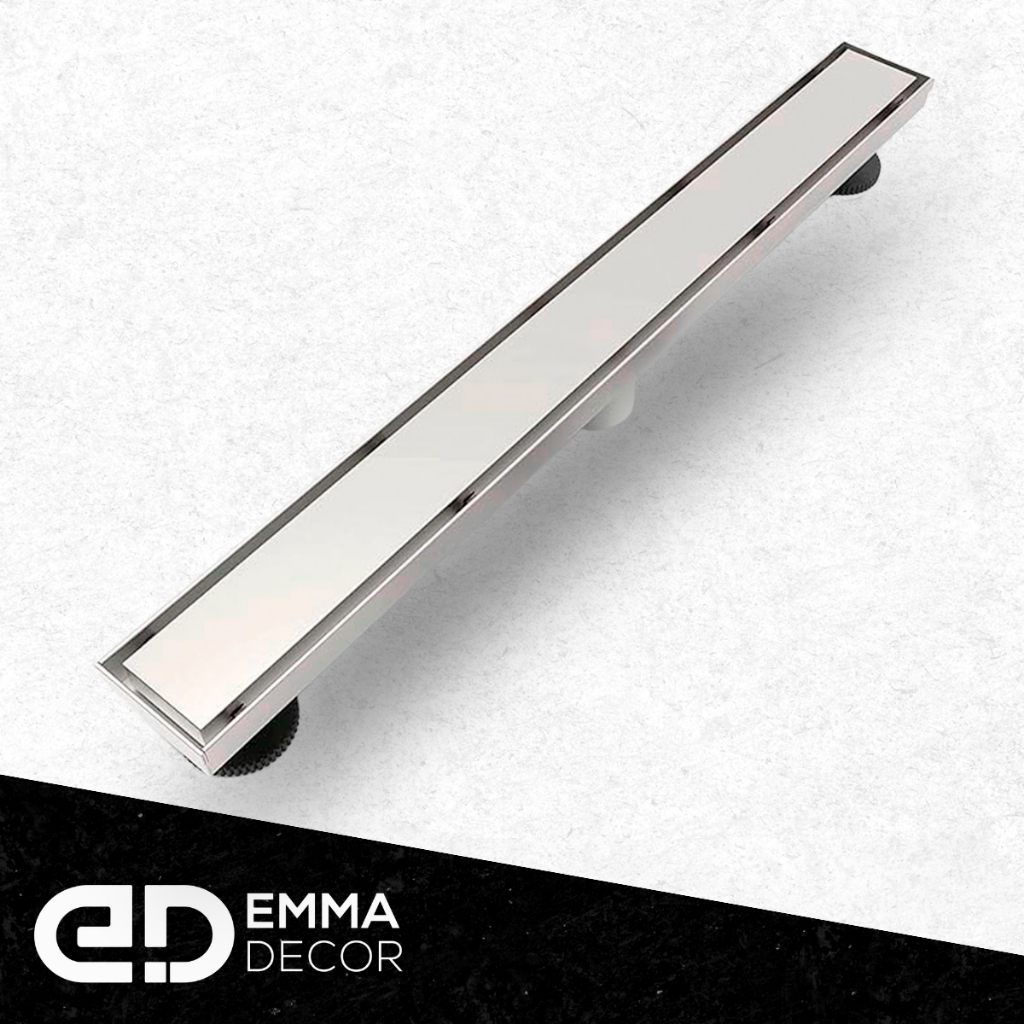 Ralo Linear Inox Tampa Oculta Invisível 100cm (Não é PVC) - Emma Decor