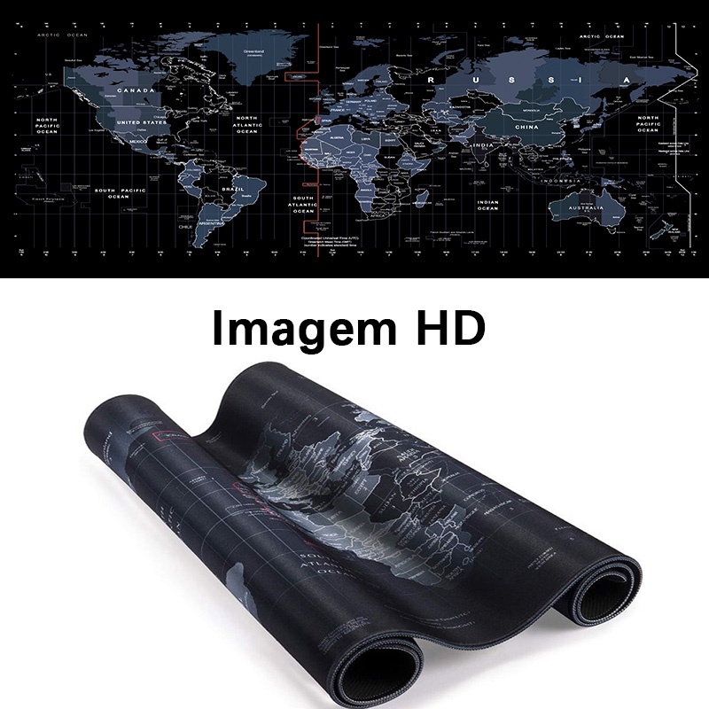 80x30CM Mouse Pads mapa mundial Para trabalhos informáticos e jogos Non slip rubber table mat #