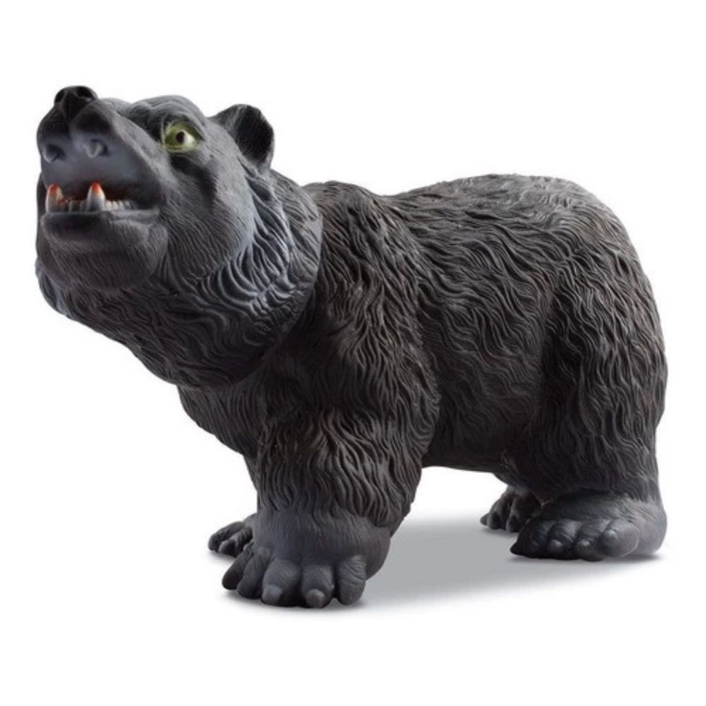 Urso Brinquedo Safari Grande 24cm Em Vinil Macio Animais da Selva Zoo - Beetoys
