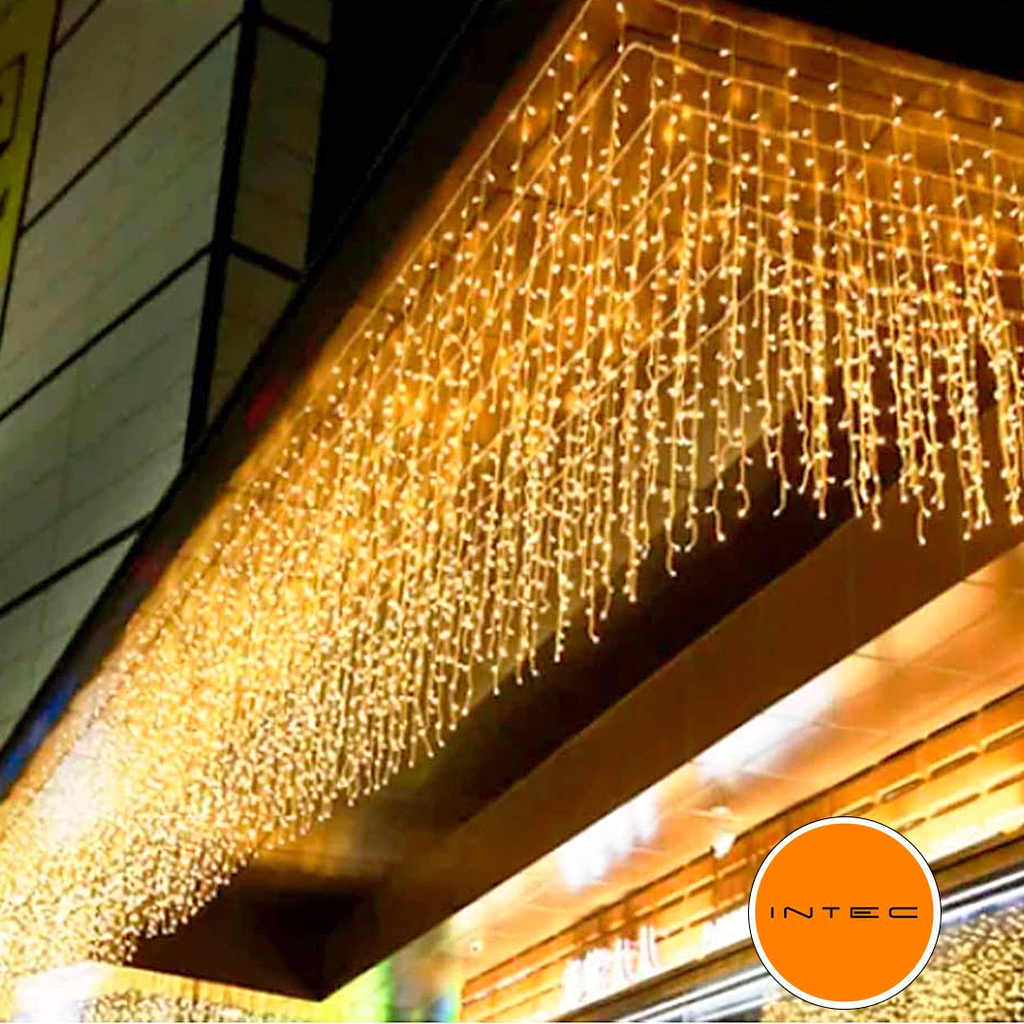 Cascata 400 Led's Decoração Natal Festas 10m Fixo ou 8 Funções 110v/220v