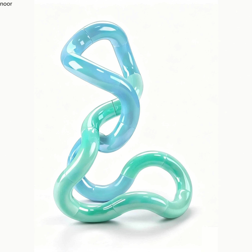 Brinquedo De Torção De Inquietação De Emaranhado De Mudança De Cor , Sensorial TPE Portátil Quebra-Cabeça Torcido Para A