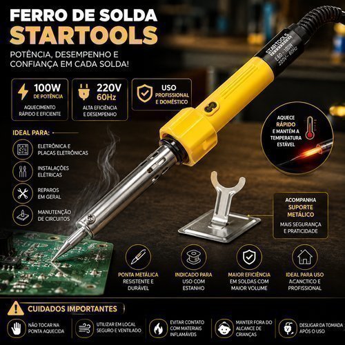 Ferro De Solda 100W 220V Profissional Eletrônica