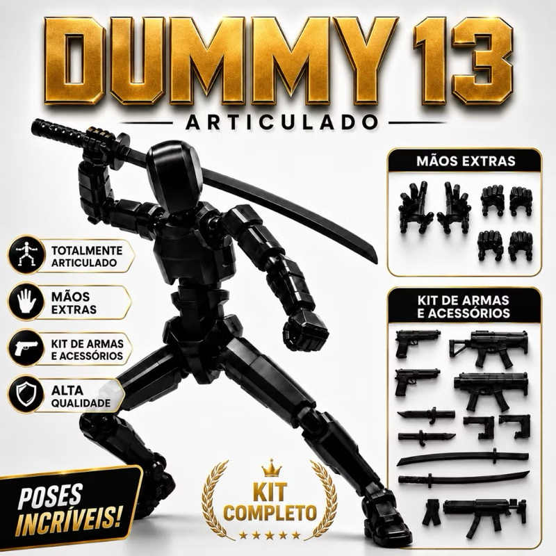 Boneco Dummy 13 Articulado 3D Presente Criativo Crianças Artistas Anatomia Stop Brinquedo