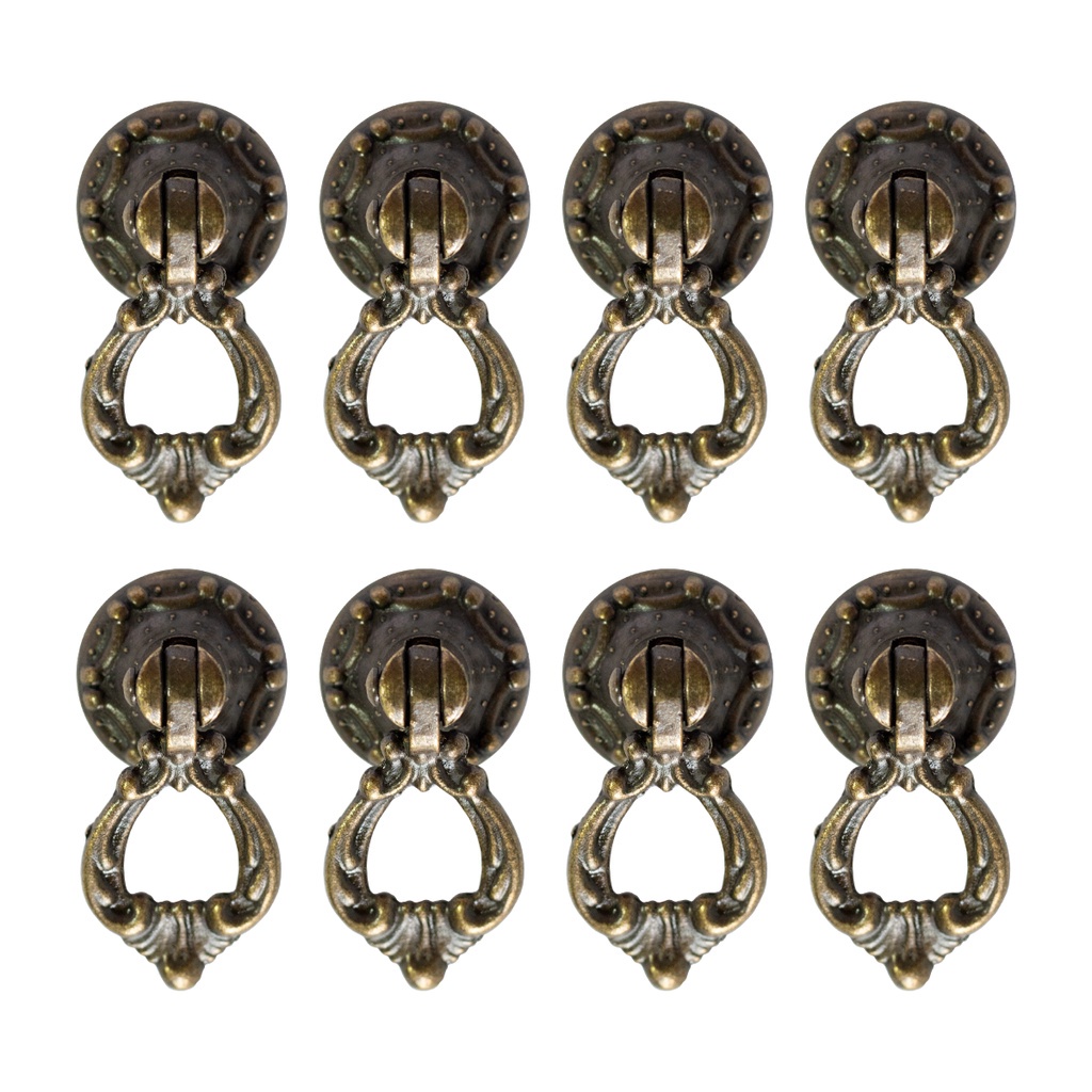 8uni Puxador De Gaveta Colonial Mini Milao Ouro Envelhecido