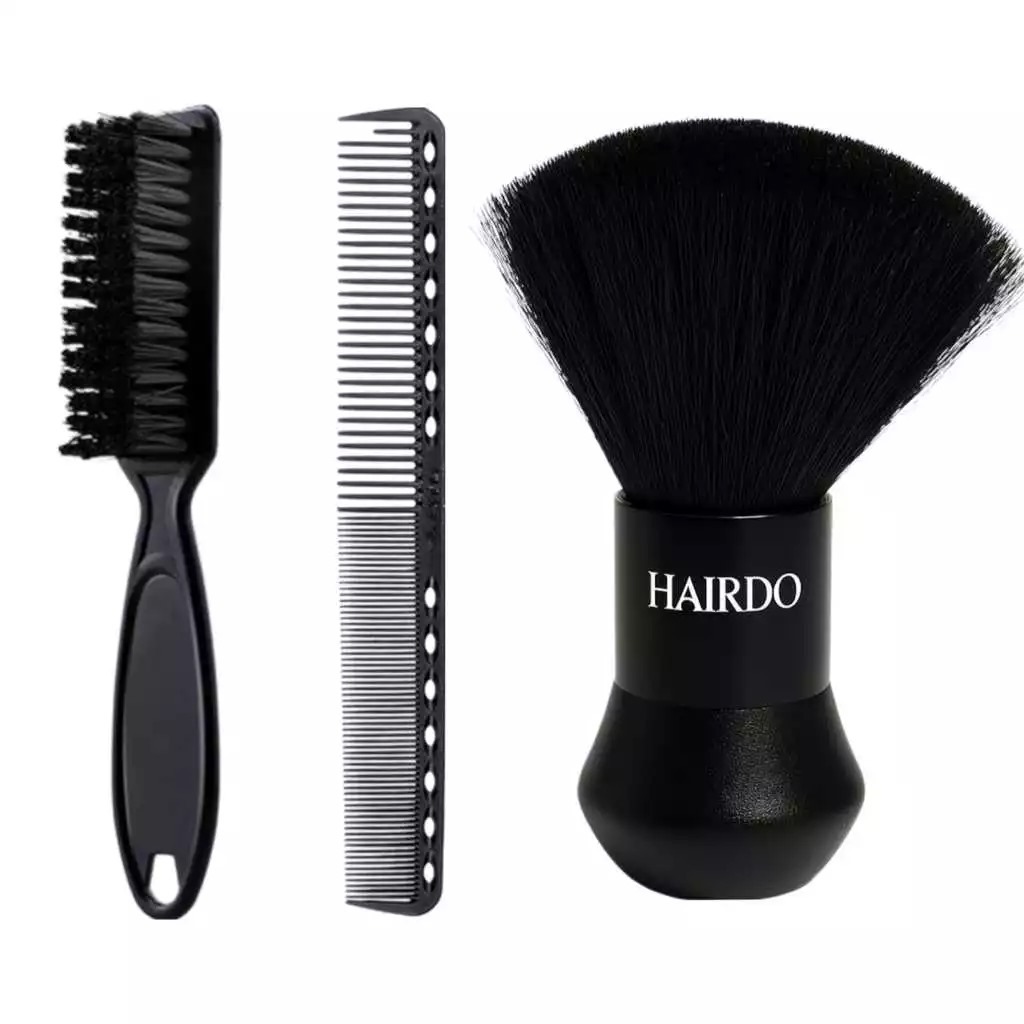 Kit Espanador Bolinha Com Pente Carbono e Escovinha Para Limpeza Disfarce