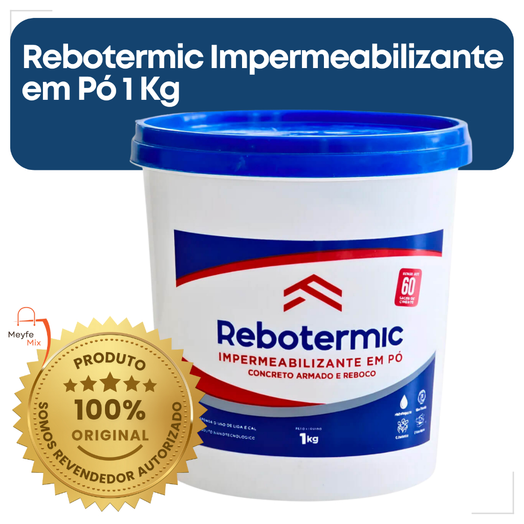 Rebotermic Impermeabilizante Em Pó 1kg Original VBrasil Alta Performance