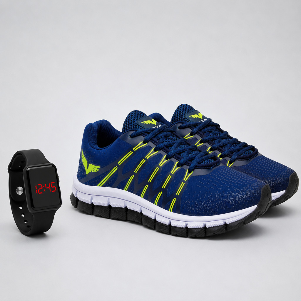 Tênis Esportivo Masculino e Feminino Running Treino Lazer Dia a Dia Esporte + Acessório