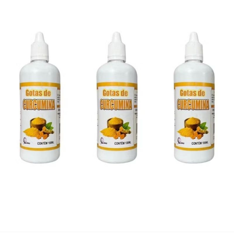 3x Curcumina  100 ml cada - Produto Natural