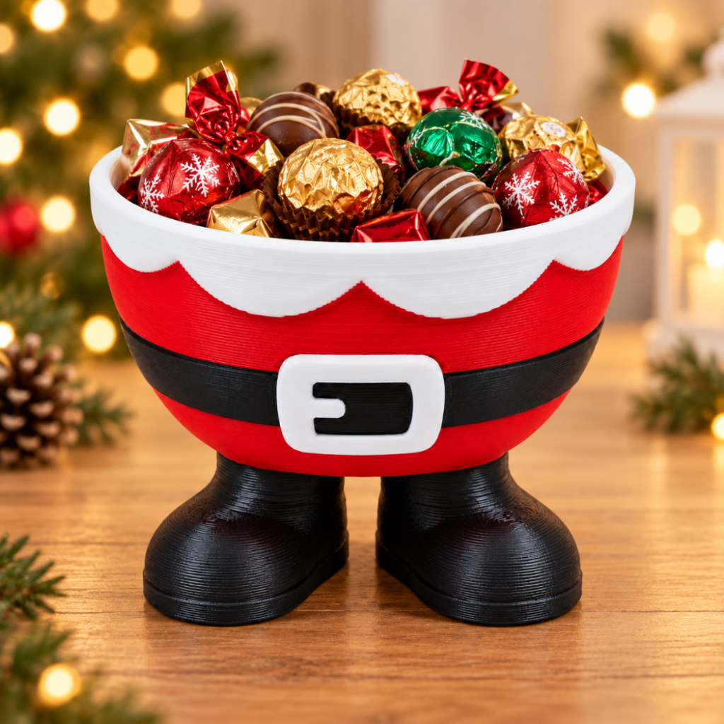 Porta Bombom Natalino Roupa Do Papai Noel Com Botinhas Pote Porta Doces Decoração De Mesa