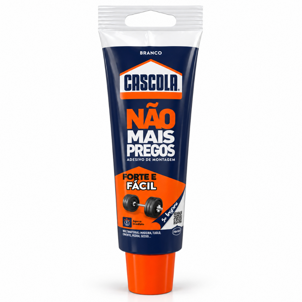 Cola Cascola Não Mais Pregos 85g Branco Adesivo de Montagem Fixação Forte