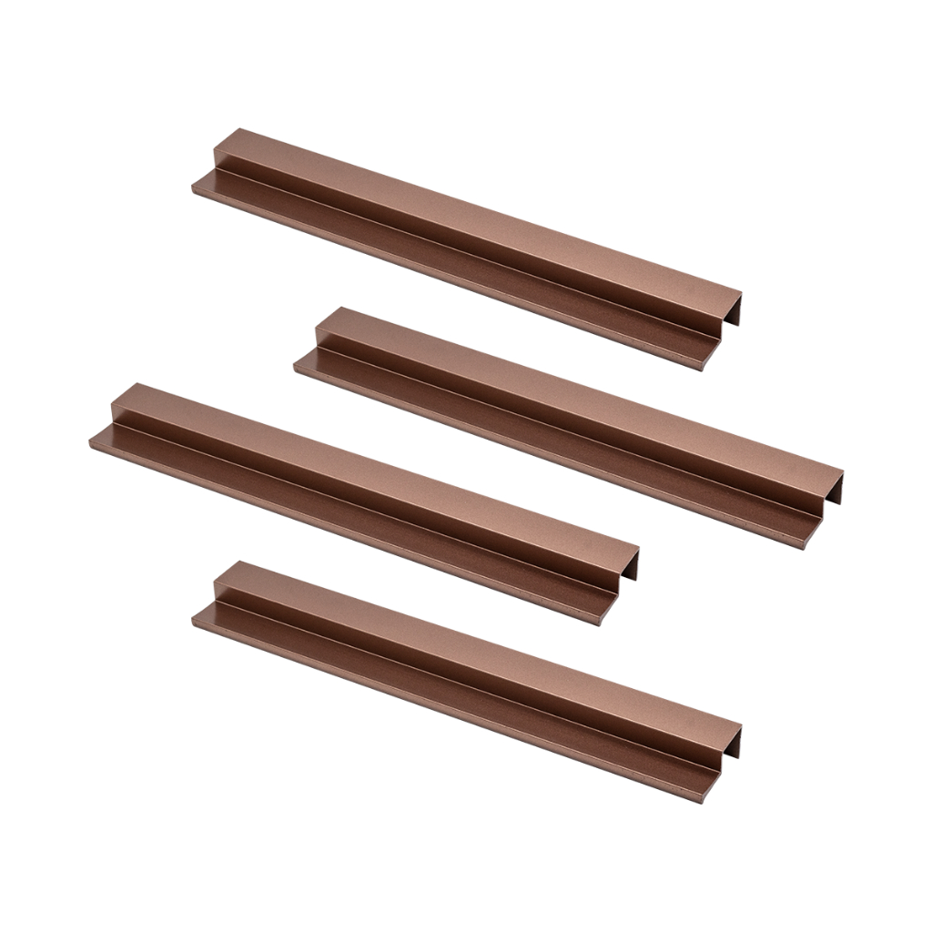 Kit 4 Puxador Para Moveis Gaveta Slim Grecia Aluminio 128mm