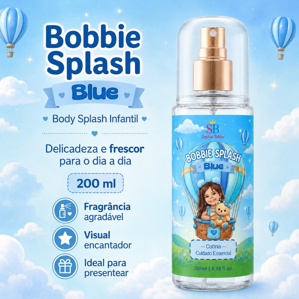 Body Splash Blue infantil Sophia Bellar 200ml – Frescor e Diversão