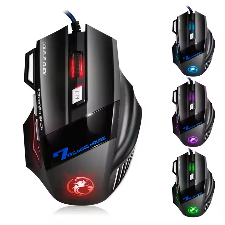 Mouse Gamer Jogos Laser X7 2400dpi Usb Com Fio Led 7 Botões Iluminado PC Gamer Notebook Informatica