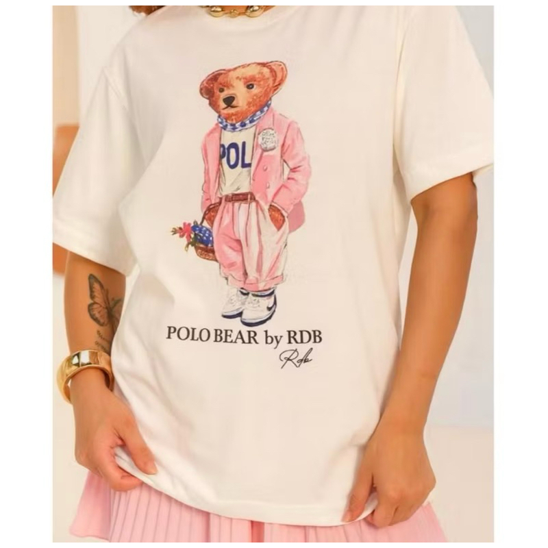 Blusa T-shirt Feminina Estampa Polo Bear Conforto e Estilo Casual