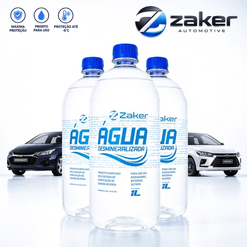 Água Radiador Desmineralizada Automotiva Bateria Alta Pureza Pronta Uso 1L 2L 3L 4L
