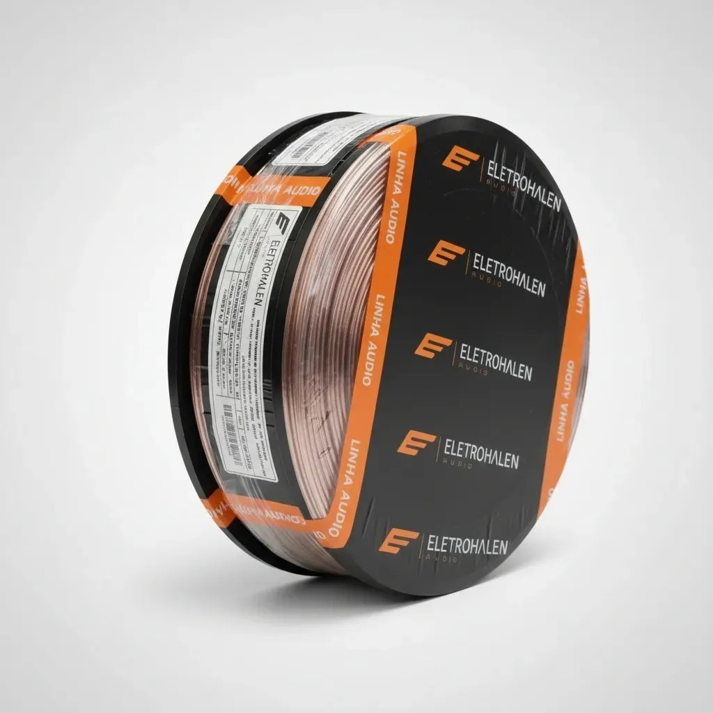 Fio Bicolor Paralelo Cristal Polarizado 2x1,5mm Rolo 100m Eletrohalen Som Automotivo Home Theater