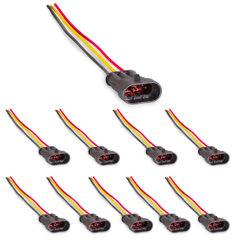 Kit 10 Conector Selado Universal Macho 3 Vias (2064) Tarponn