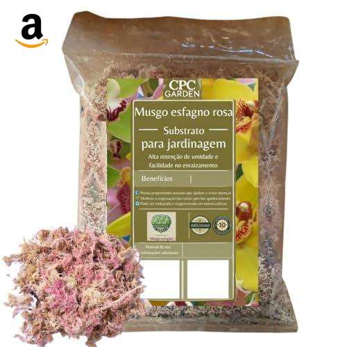 Musgo Sphagnum Rosa para Jardinagem 10L